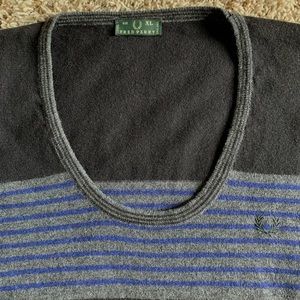 Fred Perry of London England Sweater in Black, Blue & Grey